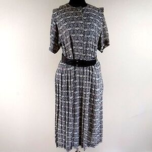 VINTAGE LESLIE FAY DRESSES PETITE WOMEN DRESS SIZE 10 BELT NOT INCLUDED